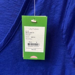 Lilly Pulitzer twilight blue Etta top S